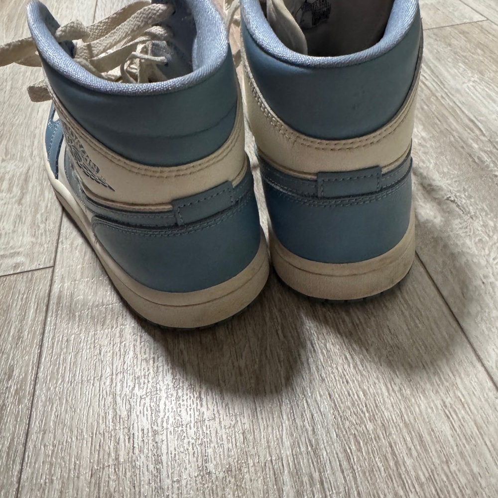 Nike Air Jordan’s Women's Blue and Cream High-Top Sneakers - Picture 6 of 7